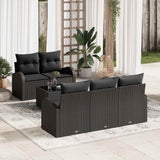 Garden Sofa Set Black 55 x 55 x 37 cm Poly Rattan