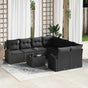 Garden Sofa Set 9 pcs Black Poly Rattan