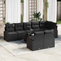 Garden Sofa Set 9 pcs 8-Seater Poly Rattan