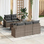 Sofa Set 6 pcs Grey 55 x 55 x 37 cm Poly Rattan
