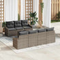 Sofa Set 8 pcs Grey 55 x 55 x 37 cm Poly Rattan
