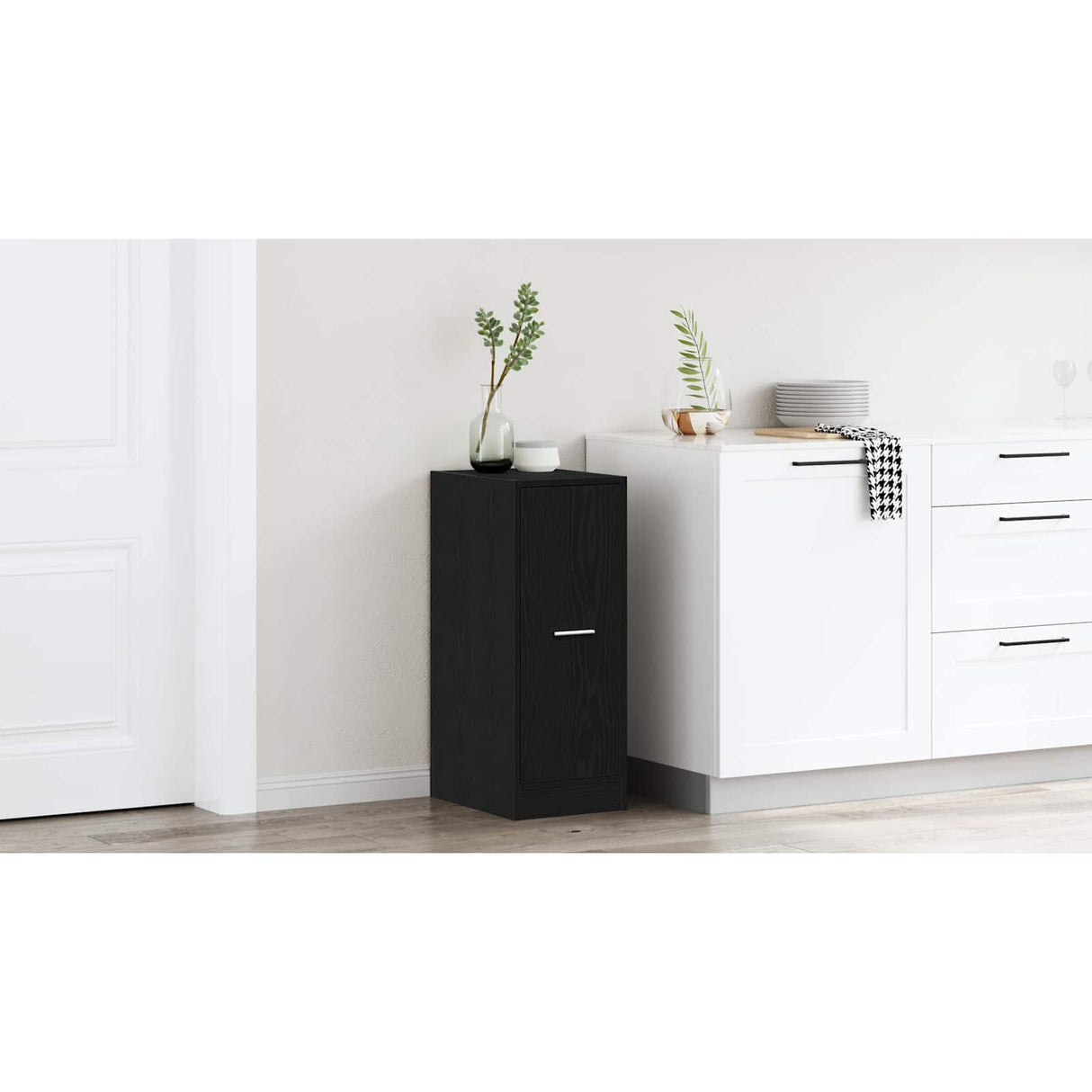 Apothecary Cabinet Black oak 30 x 41 x 77.5 cm Engineered wood