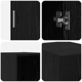 Wall-Mounted Cabinet Wall-mounted Black Oak 30 x 42.5 x 39.5 cm - Low Angle