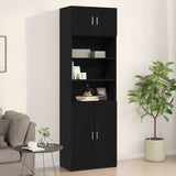Wall Cabinet Black oak 70 x 42.5 x 40 cm Engineered wood