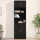 Wall Cabinet Black oak 70 x 42.5 x 40 cm Engineered wood - Top-Down View