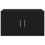 Wall Cabinet Black oak 70 x 42.5 x 40 cm Engineered wood - Close-Up Angle