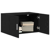 Wall Cabinet Black oak 70 x 42.5 x 40 cm Engineered wood - Side View