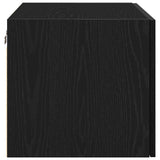 Wall Cabinet Black oak 70 x 42.5 x 40 cm Engineered wood - Low Angle