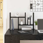 Desk Organiser Black Oak 34,5 x 15,5 x 35,5 cm Engineered Wood
