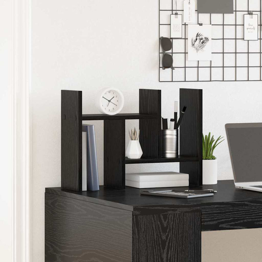 Desk Organiser Black Oak 34,5 x 15,5 x 35,5 cm Engineered Wood