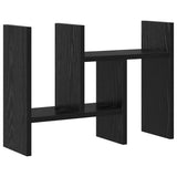 Desk Organiser Black oak 34.5 x 15.5 x 35.5 cm Engineered wood - Close-Up Angle