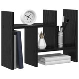 Desk Organiser Black Oak 50 x 15,5 x 35,5 cm Engineered Wood