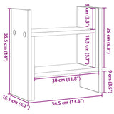 Desk Organiser Black Oak 50 x 15,5 x 35,5 cm Engineered Wood - Extra Image