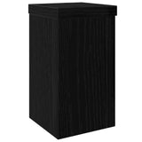 Plant Stand 2 pcs Black oak 10 x 10 x 18 cm Engineered Wood - 45-Degree Angle
