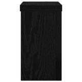 Plant Stand 2 pcs Black oak 10 x 10 x 18 cm Engineered Wood - Rear View