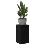 Plant Stand 2 pcs Black oak 10 x 10 x 18 cm Engineered Wood - Side View