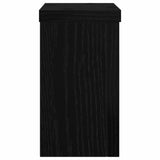 Plant Stand 2 pcs Black oak 10 x 10 x 18 cm Engineered Wood - Close-Up Angle
