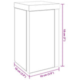 Plant Stand 2 pcs Black Oak 10 x 10 x 18 cm Engineered Wood