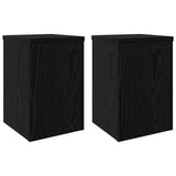 Plant Stand 2 pcs Black Oak 20 x 20 x 30 cm Engineered Wood