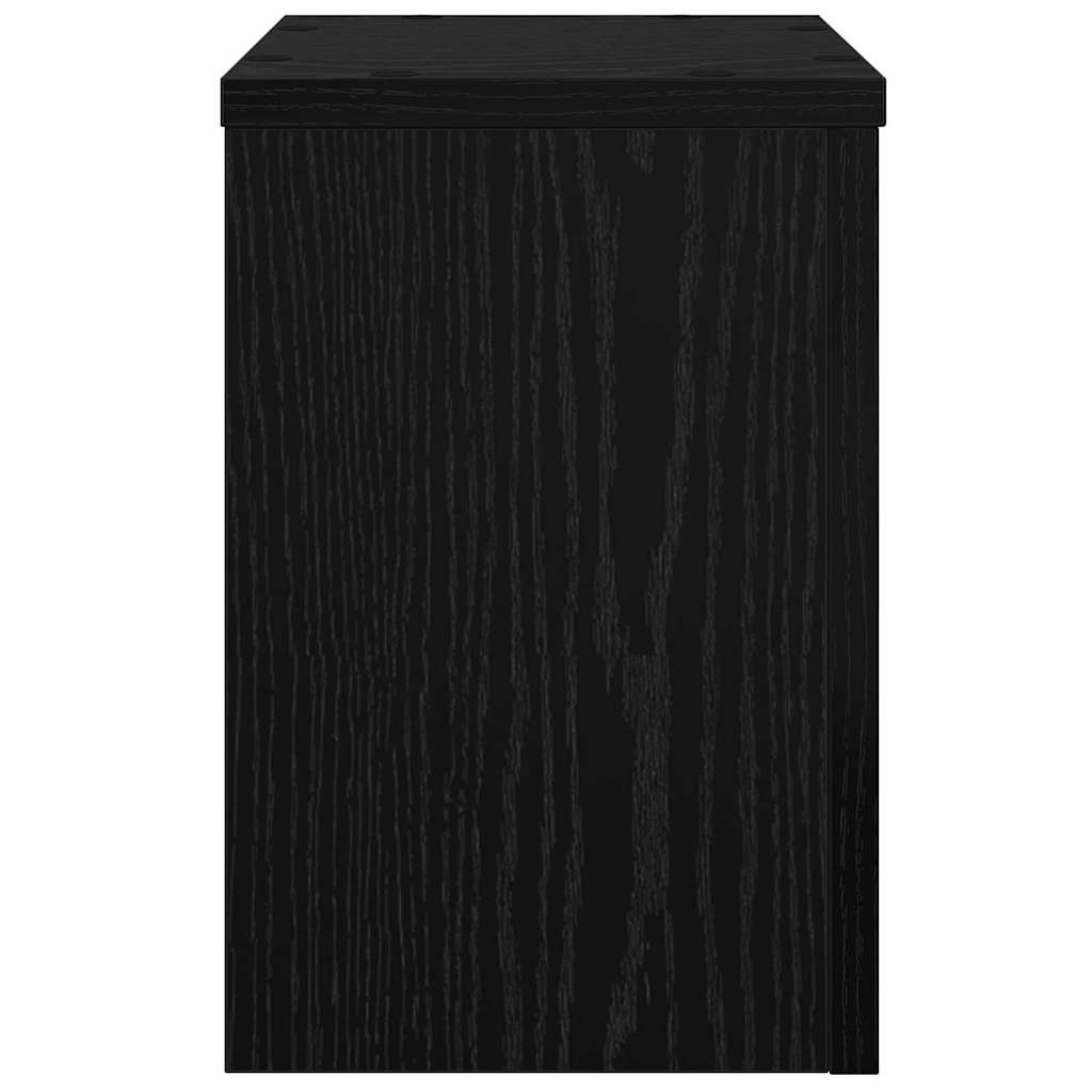 Plant Stand 2 pcs Black oak 20 x 20 x 30 cm Engineered Wood