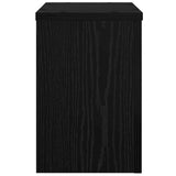 Plant Stand 2 pcs Black oak 20 x 20 x 30 cm Engineered Wood - Rear View