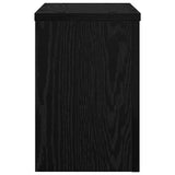 Plant Stand 2 pcs Black oak 20 x 20 x 30 cm Engineered Wood - Close-Up Angle