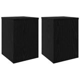 Plant Stand 2 pcs Black Oak 25 x 25 x 35 cm Engineered Wood