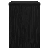 Plant Stand 2 pcs Black oak 25 x 25 x 35 cm Engineered Wood - Close-Up Angle