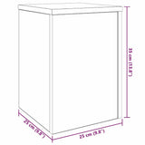 Plant Stand 2 pcs Black Oak 25 x 25 x 35 cm Engineered Wood