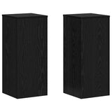 Plant Stand 2 pcs Black Oak 30 x 30 x 70 cm Engineered Wood
