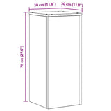 Plant Stand 2 pcs Black Oak 30 x 30 x 70 cm Engineered Wood