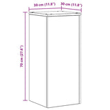 Plant Stand 2 pcs Black oak 30 x 30 x 70 cm Engineered Wood - Extra Image