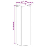 Plant Stand 2 pcs Black oak 17 x 17 x 60 cm Engineered Wood - Extra Image