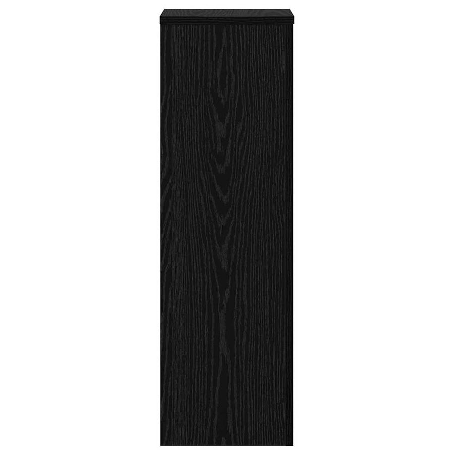 Plant Stand 2 pcs Black Oak 25 x 25 x 80 cm Engineered Wood