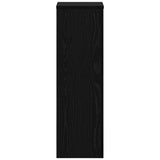 Plant Stand 2 pcs Black Oak 25 x 25 x 80 cm Engineered Wood