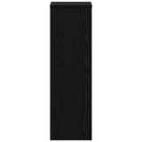 Plant Stand 2 pcs Black oak 25 x 25 x 80 cm Engineered Wood - Close-Up Angle