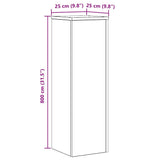 Plant Stand 2 pcs Black Oak 25 x 25 x 80 cm Engineered Wood