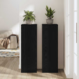 Plant Stand Black Oak 33 x 33 x 100 cm Engineered wood - Top-Down View
