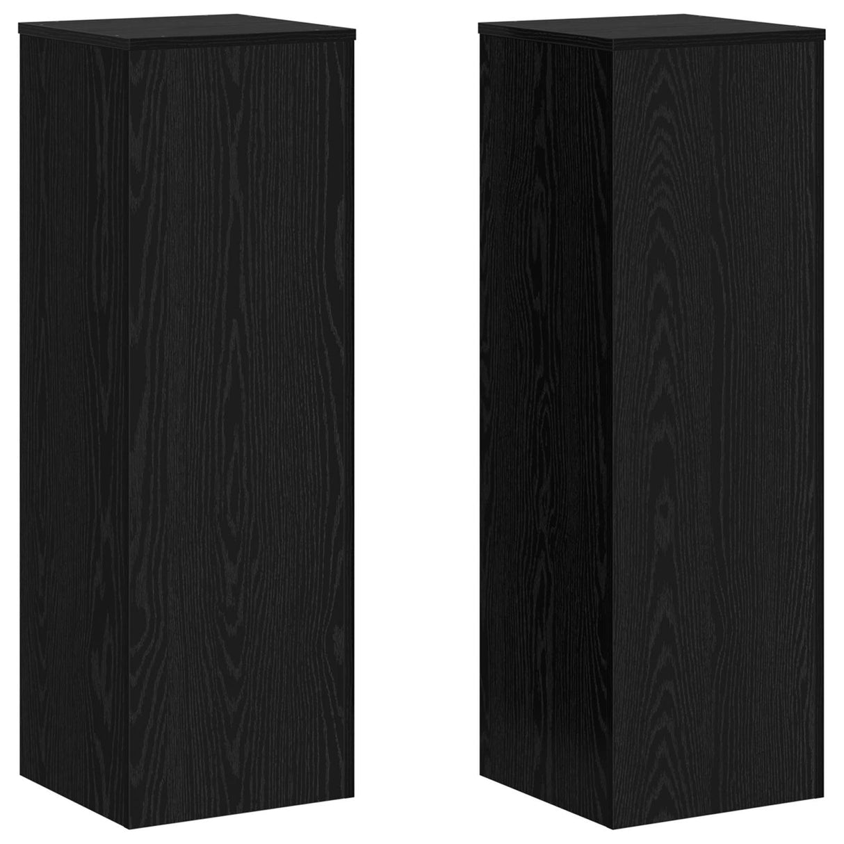Plant Stand Black Oak 33 x 33 x 100 cm Engineered wood