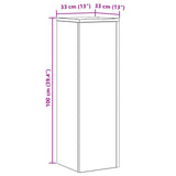 Plant Stand Black Oak 33 x 33 x 100 cm Engineered wood - Extra Image