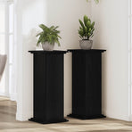 Plant Stand Black Oak 33 x 33 x 80 cm Engineered wood