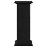 Plant Stand Black Oak 33 x 33 x 80 cm Engineered wood