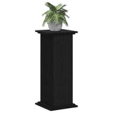 Plant Stand Black Oak 33 x 33 x 80 cm Engineered wood - Side View
