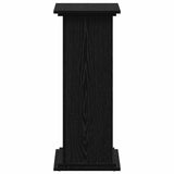 Plant Stand Black Oak 33 x 33 x 80 cm Engineered wood - Close-Up Angle