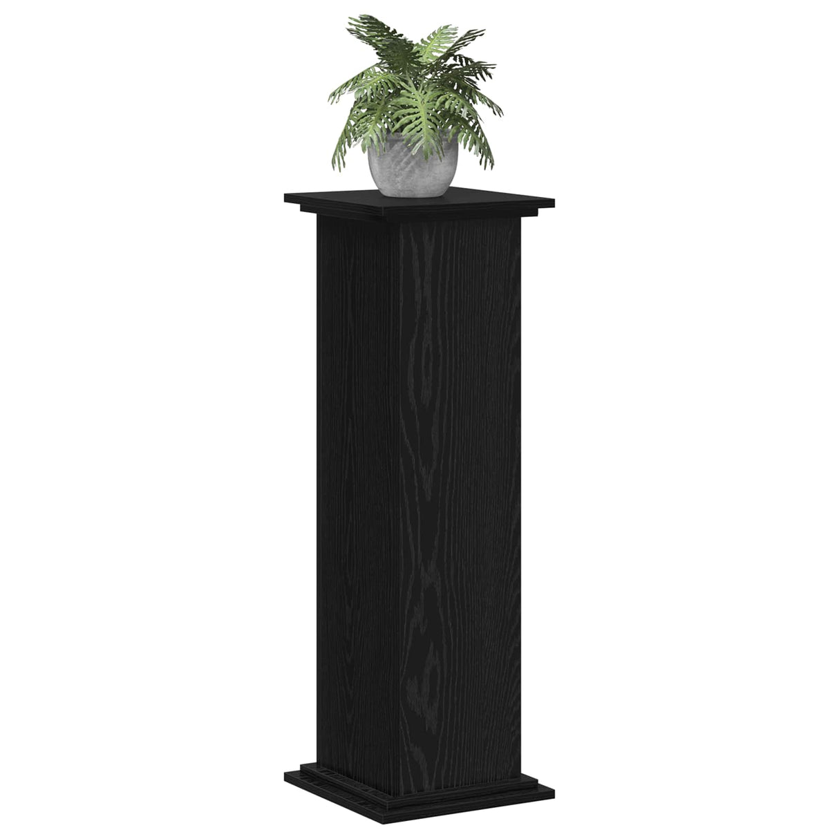 Plant Stand Black Oak 33 x 33 x 100 cm Engineered wood