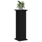 Plant Stand Black Oak 33 x 33 x 100 cm Engineered wood - Side View