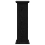 Plant Stand Black Oak 33 x 33 x 100 cm Engineered wood - Close-Up Angle