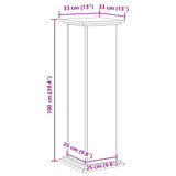 Plant Stand Black Oak 33 x 33 x 100 cm Engineered wood - Extra Image