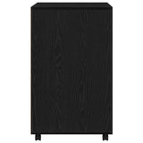 Cabinet with Shelf with Wheel Black Oak 60 x 48 x 74.5 cm