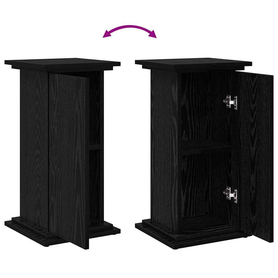 Display Stand Black Oak 31 x 30 x 60 cm Engineered wood